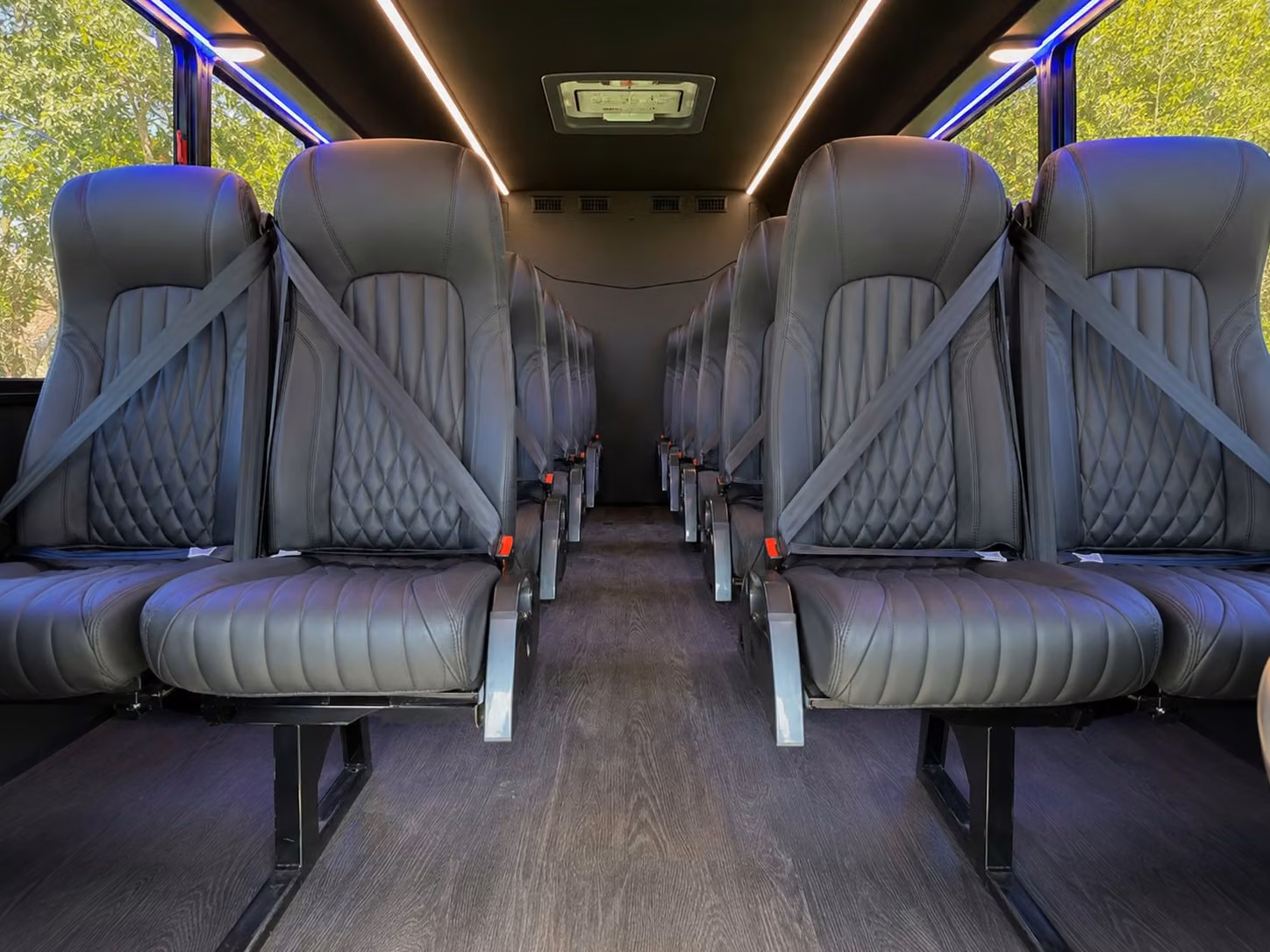 15 passenger minibus interior