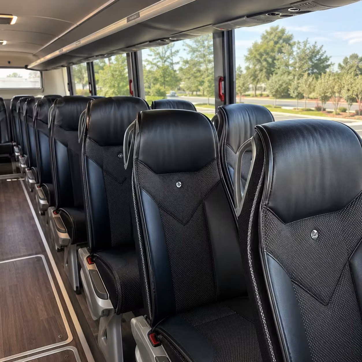 56 passenger charter bus interior